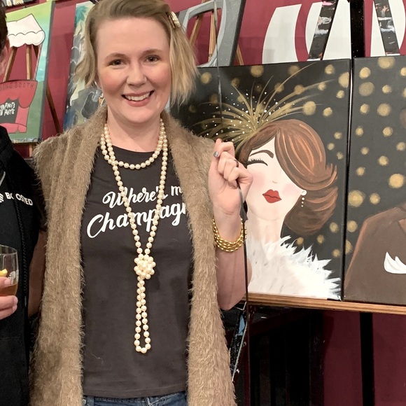 Amuse Society - Champagne Graphic Tee - Picture 4 of 4